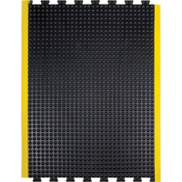 Tapis antifatigue en d&ocirc;me, &agrave; bulles, 3' x 4' x 1/2", Noir, Caoutchouc Haskins Industrial Inc.