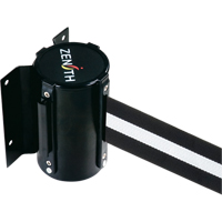 Wall Mount Barrier, Steel, Screw Mount, 7', Black/White Tape Haskins Industrial Inc.