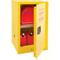 Flammable Storage Cabinet, 12 gal., 1 Door, 23" W x 35" H x 18" D Haskins Industrial Inc.