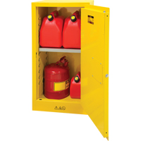 Flammable Storage Cabinet, 16 gal., 1 Door, 23" W x 44" H x 18" D Haskins Industrial Inc.