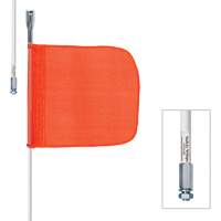 Safety Whip&reg; Heavy-Duty Whips, Threaded Mount, 10' High, Orange Haskins Industrial Inc.