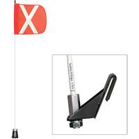 Tiges de s&eacute;curit&eacute; pour travaux l&eacute;gers Safety Whip, Fixation Fen&ecirc;tre, Hauteur 5', Orange Haskins Industrial Inc.