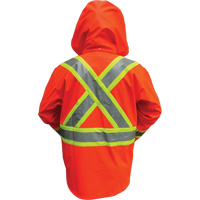 Vestes de s&eacute;curit&eacute; imperm&eacute;ables ignifuges haute visibilit&eacute; en polyur&eacute;thane, Petit, Orange haute visibilit&eacute; Haskins Industrial Inc.