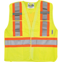 Veste de s&eacute;curit&eacute; pour la circulation, Jaune lime haute visibilit&eacute;, Moyen/Petit, Polyester Haskins Industrial Inc.