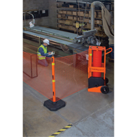 Portable Safety Zone, 100' L, Steel, Orange Haskins Industrial Inc.