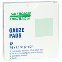Gauze , Pad, 3" L x 3" W, Sterile, Medical Device Class 1 Haskins Industrial Inc.