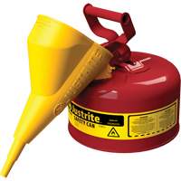 Bidons s&eacute;curitaires, Type I, Acier, 1 gal. US, Rouge, Homologu&eacute; FM/List&eacute; UL/ULC Haskins Industrial Inc.