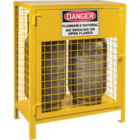 Gas Cylinder Cabinets, 2 Cylinder Capacity, 30" W x 17" D x 37" H, Yellow Haskins Industrial Inc.