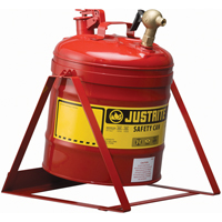 Laboratory Safety Can with Faucet, Type I, Steel, 5 US gal., Red, FM Approved Haskins Industrial Inc.