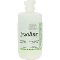 Bouteilles de solution saline pour douche oculaire, Bouteille Plein, 16 oz Haskins Industrial Inc.