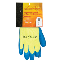 Gants haute visibilit&eacute; doubl&eacute;s d'acrylique de caoutchouc naturel, 7, R&ecirc;vetement Latex de caoutchouc, Calibre 7, Enveloppe en Acrylique Haskins Industrial Inc.