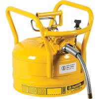 D.O.T. AccuFlow Safety Cans, Type II, Steel, 2.5 US gal., Yellow, FM Approved Haskins Industrial Inc.