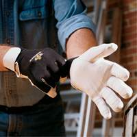 Gants antivibrations Air Glove, Taille Moyen, Paume Cuir perl&eacute; Haskins Industrial Inc.