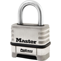 ProSeries&reg; Combination Padlock, Silver, Stainless Steel, 2-1/4" Width Haskins Industrial Inc.