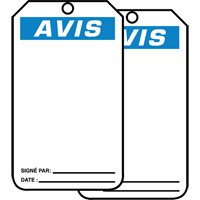 Safety Tags, Cardstock, 3-1/8" W x 5-7/8" H, French Haskins Industrial Inc.