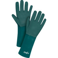 Double Dipped Green Gloves, 14" L, PVC, Cotton Jersey Inner Lining, 70-mil Haskins Industrial Inc.