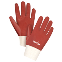 Gants rouges &agrave; fini doux r&eacute;sistants aux produits chimiques, Taille Grand/9, 10" lo, PVC, Doublure en Interlock, 47-mil Haskins Industrial Inc.
