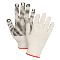 Heavyweight Dotted String Knit Gloves, Poly/Cotton, Single Sided, 7 Gauge, Small Haskins Industrial Inc.