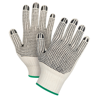Gants tricot&eacute;s de poids lourd &agrave; deux c&ocirc;t&eacute;s avec pois, Poly/coton, Deux c&ocirc;t&eacute;s, Calibre 7, Moyen Haskins Industrial Inc.
