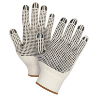 Gants tricot&eacute;s de poids lourd &agrave; deux c&ocirc;t&eacute;s avec pois, Poly/coton, Deux c&ocirc;t&eacute;s, Calibre 7, Grand Haskins Industrial Inc.