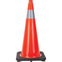 Traffic Cone, 28", Orange, 4" Reflective Collar(s) Haskins Industrial Inc.