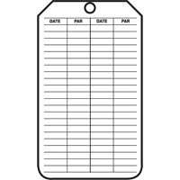 &eacute;tiquettes de s&eacute;curit&eacute; d'inspection et de contr&ocirc;le de l'&eacute;tat de l'&eacute;quipement, Plastique, 3-1/8" la x 5-7/8" h, Français Haskins Industrial Inc.