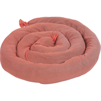 Remblais tubulaires absorbants, Mati&egrave;res dangereuses, Absorption 50 gal., 3" la x 8' lo, Pqt de 15 Haskins Industrial Inc.