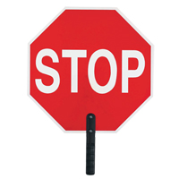 "Stop" Traffic Sign, 18" x 18", Plastic, English with Pictogram Haskins Industrial Inc.
