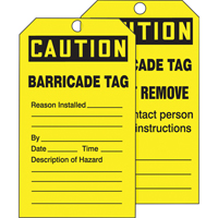 Tags By-The-Roll Safety Tags, Cardstock, 3" W x 6-1/4" H, English Haskins Industrial Inc.