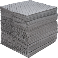 Feuilles absorbantes en fibres fines de calibre industriel, Universel, 15" x 17", 40 gal. d'absorption Haskins Industrial Inc.