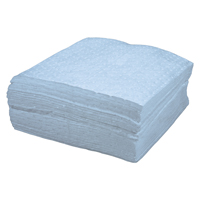Premium Blue Bonded Sorbent Pads, Oil Only, 15" x 17", 8 gal. Absorbancy Haskins Industrial Inc.