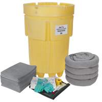 Spill Kit, Universal, Overpack/Salvage Drum, 95 US gal. Absorbancy Haskins Industrial Inc.