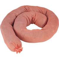 Remblais tubulaires absorbants, Mati&egrave;res dangereuses, Absorption 40 gal., 3" la x 4' lo, Pqt de 25 Haskins Industrial Inc.