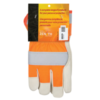 Gants d'ajusteur &agrave; chaleur sup&eacute;rieure orange haute visibilit&eacute;, Grand, Paume en Cuir fleur de vache, Doublure en Thinsulate Haskins Industrial Inc.
