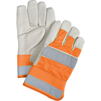 Gants d'ajusteur &agrave; chaleur sup&eacute;rieure orange haute visibilit&eacute;, Grand, Paume en Cuir fleur de vache, Doublure en Thinsulate Haskins Industrial Inc.