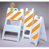 Barricades, Repliable, 25" lo x 45" h, Orange/Blanc Haskins Industrial Inc.