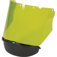 V-Gard&reg; Visor with Chin Protector for Arc Flash Application, Polycarbonate, Green Tint Haskins Industrial Inc.