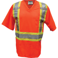 T-shirt de s&eacute;curit&eacute; en maille, Polyester, Petit, Orange Haskins Industrial Inc.