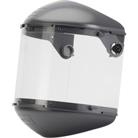 Fibre-Metal Dual 4" Crown High Performance Face Shield System, Propionate, Ratchet Suspension Haskins Industrial Inc.