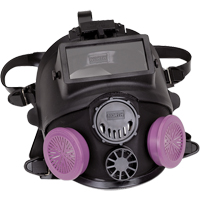 Respirateur &agrave; masque complet de la s&eacute;rie 7600 avec &eacute;quipement d'appoint pour le soudage, Silicone, Petit Haskins Industrial Inc.