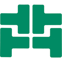 Floor Corner Marks, T, 5" L x 2" W, Green, Polyester Haskins Industrial Inc.