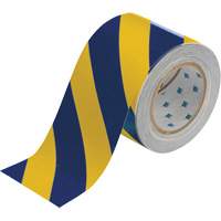 Ruban de marquage pour planchers ToughStripe, 4" x 100', Polyester, Bleu et jaune Haskins Industrial Inc.
