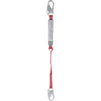 Pro Shock Absorbing Lanyard, 3', Locking Snap Hook Center, Locking Snap Hook Leg Ends, Polyester Haskins Industrial Inc.