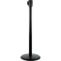 Slimline TensaBarrier&reg; Receiver Post, 38" High, Black Haskins Industrial Inc.