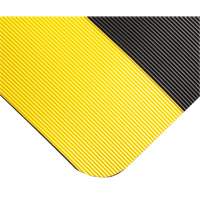 Corrugated Switchboard Matting No.702, 3' W x 75' L, 1/4" Thickness, Black/Yellow, PVC Haskins Industrial Inc.