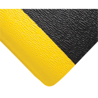 Tapis Deluxe Soft Step No 444, Rugueux, 3' x 5' x 5/8", Noir/Jaune, &eacute;ponge en PVC Haskins Industrial Inc.