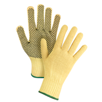 Gants tricot&eacute;s sans couture &agrave; pois, Taille Moyen/8, Calibre 7, Rev&ecirc;tement PVC, Enveloppe en Kevlar, ASTM ANSI niveau A2/EN 388 niveau 3 Haskins Industrial Inc.