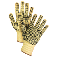 Gants tricot&eacute;s deux c&ocirc;t&eacute;s, sans couture, &agrave; pois, Taille Grand/9, Calibre 7, Rev&ecirc;tement PVC, Enveloppe en Kevlar, ASTM ANSI niveau A2/EN 388 niveau 3 Haskins Industrial Inc.