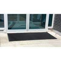 Outdoor Entrance Matting, Rubber, Scraper Type, Textured Pattern, 2' x 2-2/3', Black Haskins Industrial Inc.