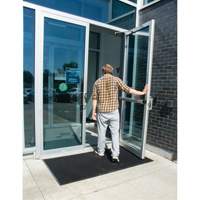 Outdoor Entrance Matting, Rubber, Scraper Type, Textured Pattern, 2' x 2-2/3', Black Haskins Industrial Inc.